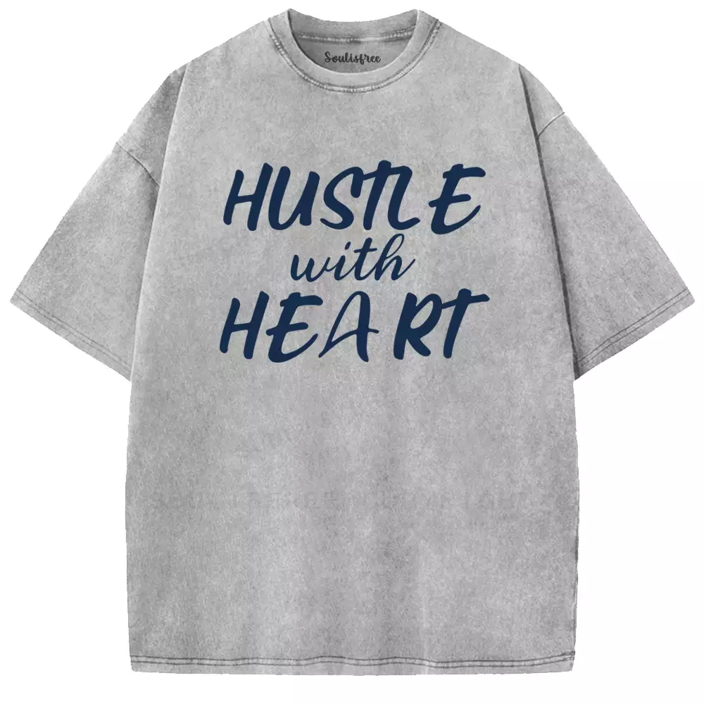 Hustle With Heart Washed T-shirt