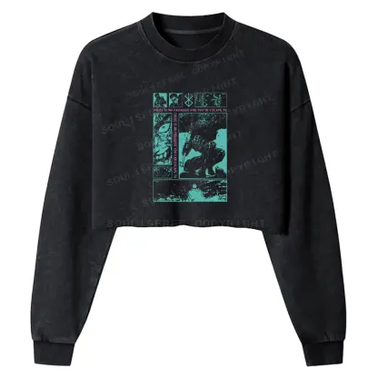 Inevitable Conflict Washed Cropped Sweatshirt