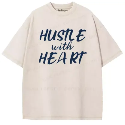 Hustle With Heart Washed T-shirt
