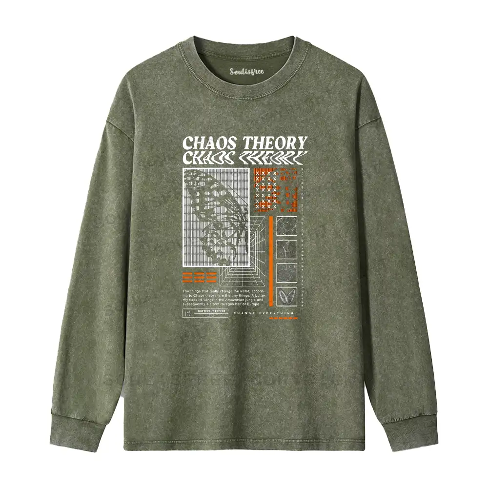 Chaos Theory Washed Long Sleeve Shirt