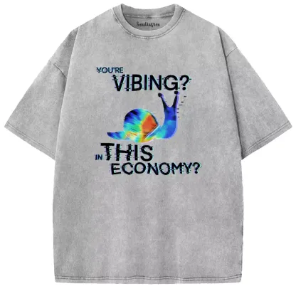 Soulisfree Chill Mode in a Chaotic Market Washed Tee