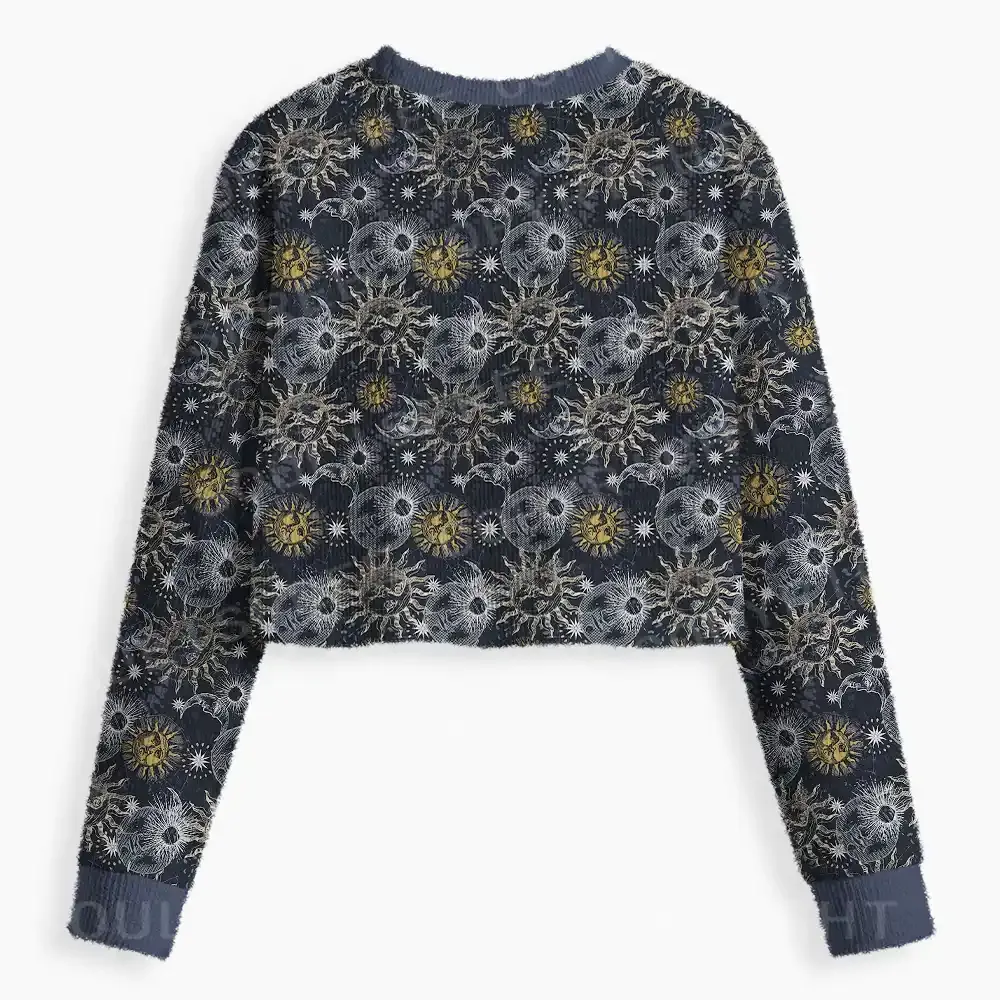 Celestial Awakening Cropped Ugly Christmas Sweater