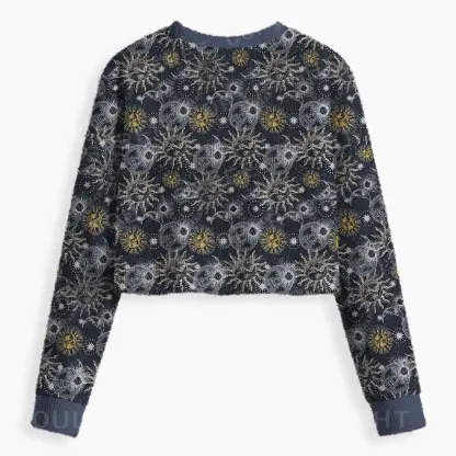 Celestial Awakening Cropped Ugly Christmas Sweater