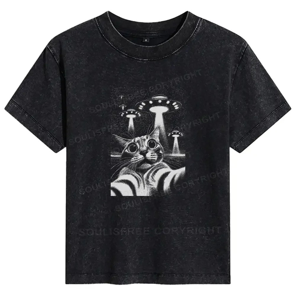 Designed They Come For Cat Basic Washed T-shirt