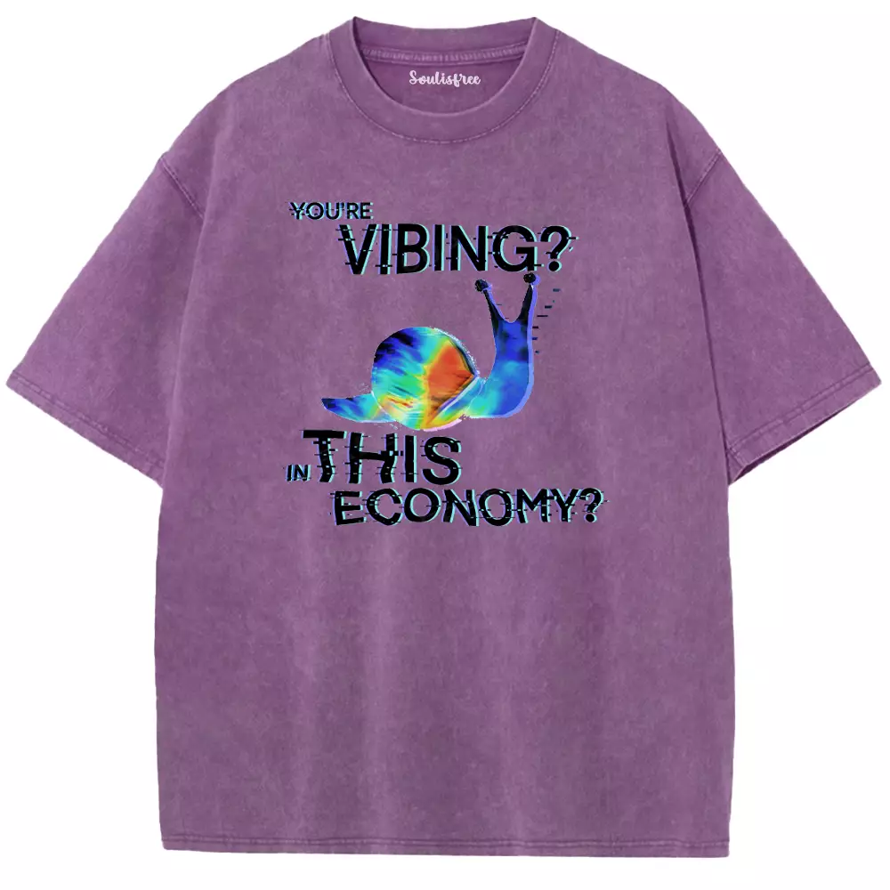 Soulisfree Chill Mode in a Chaotic Market Washed Tee