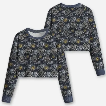 Celestial Awakening Cropped Ugly Christmas Sweater