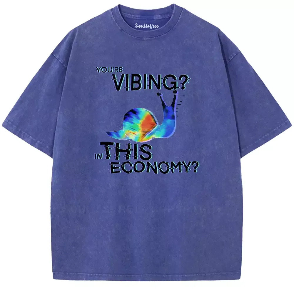 Soulisfree Chill Mode in a Chaotic Market Washed Tee
