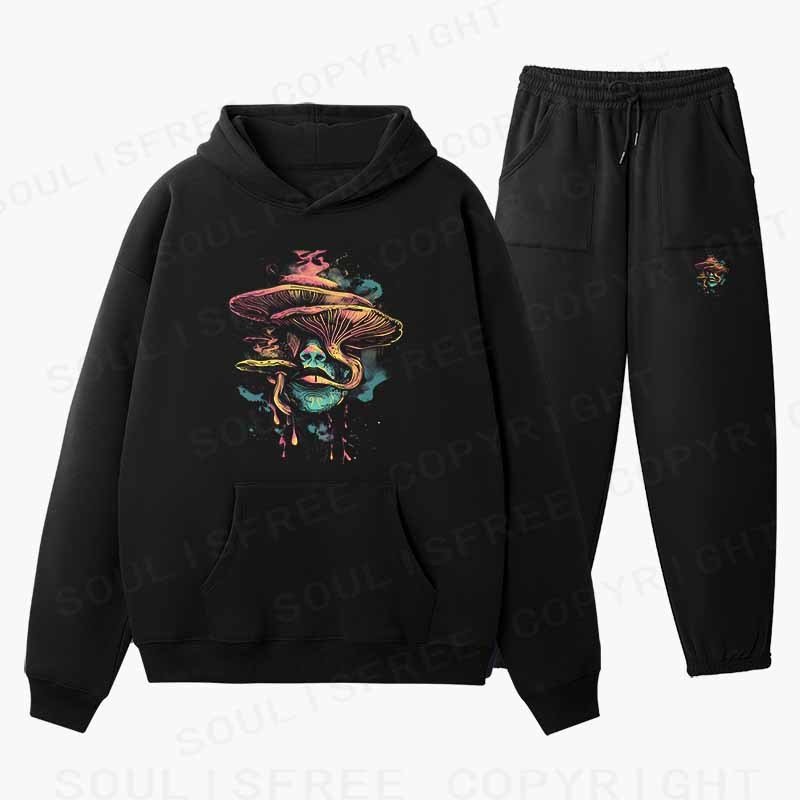 Soulisfree Mycelium Of The Mind Cotton Fleece Hoodie Set