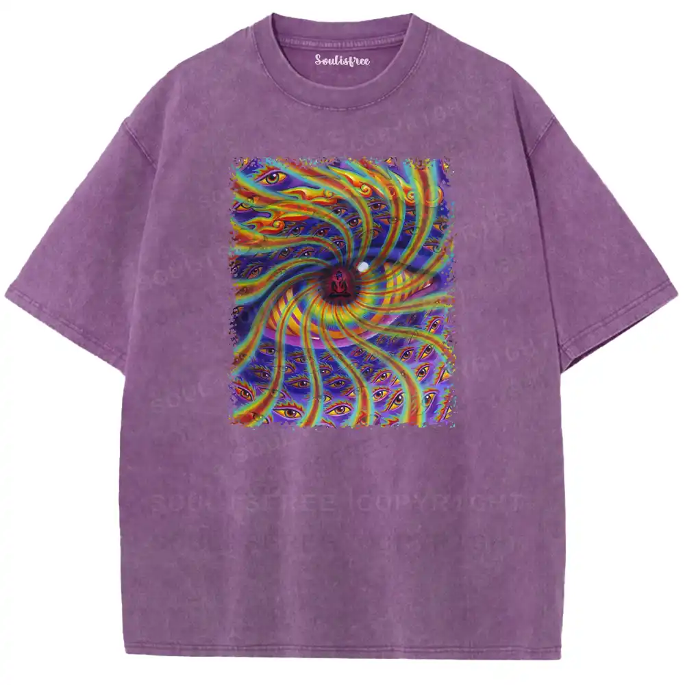 Psychedelic Gaze Washed T-shirt