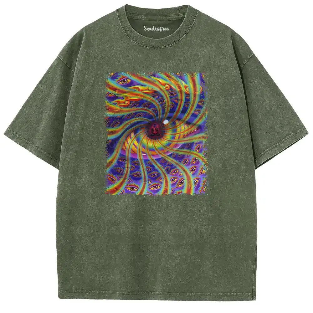 Psychedelic Gaze Washed T-shirt