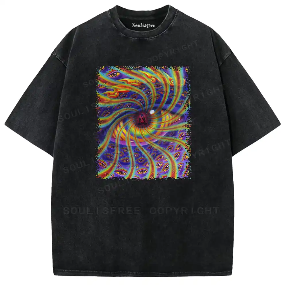 Psychedelic Gaze Washed T-shirt