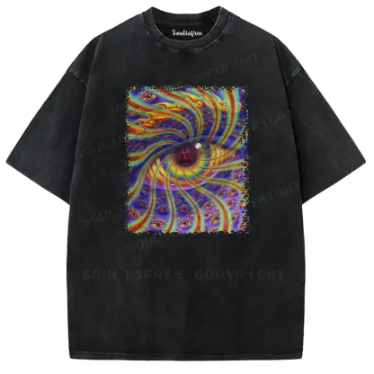Psychedelic Gaze Washed T-shirt