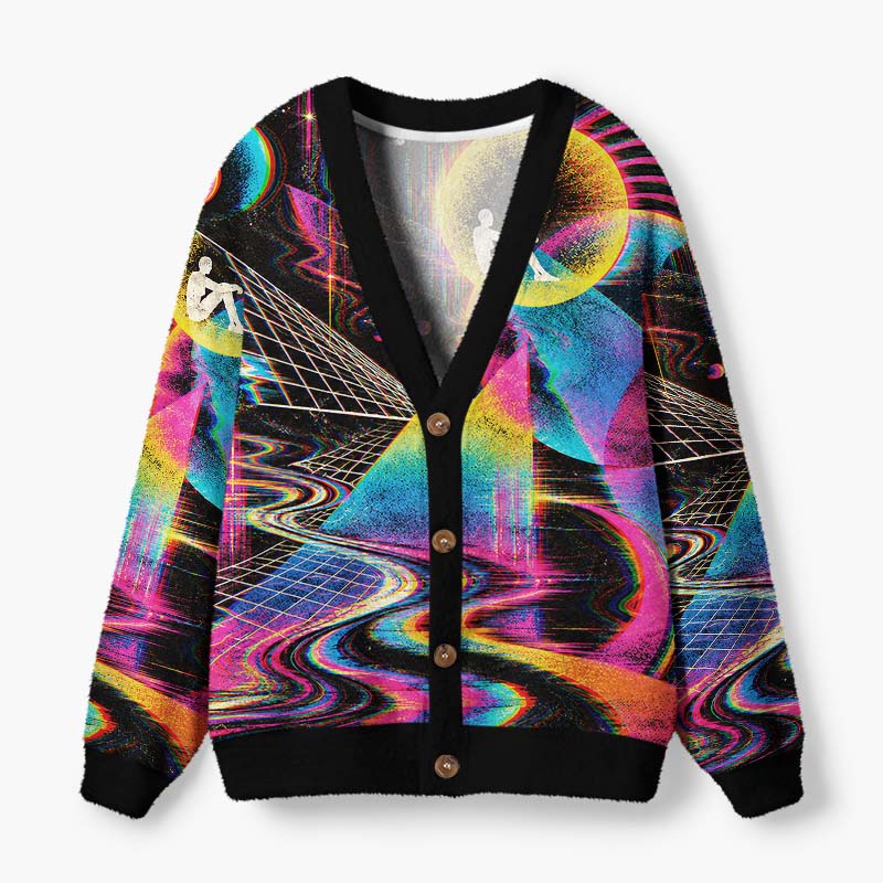 Soulisfree The Space Between Worlds Fuzzy Cardigan Sweater