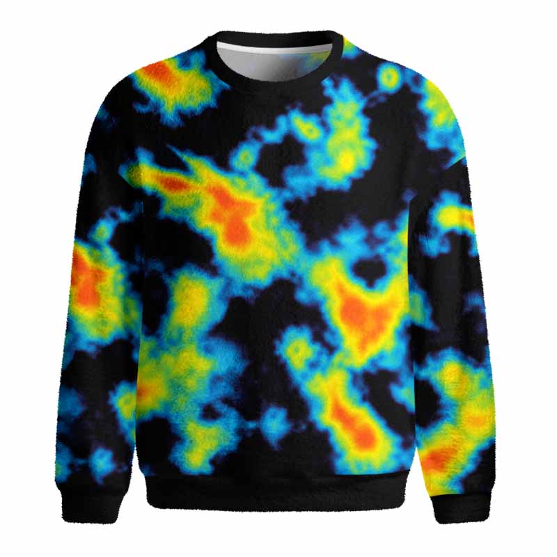 Soulisfree Thermal Heatmap Fuzzy Crewneck Sweater