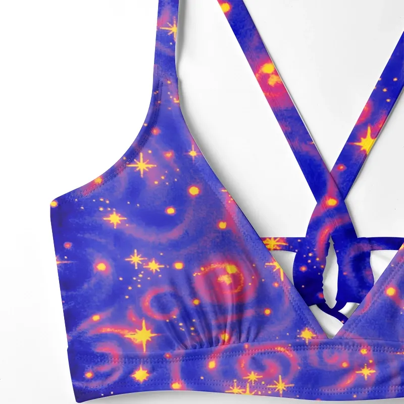 Soulisfree Dreamy Cosmic Stardust Glitch Cross Bikini