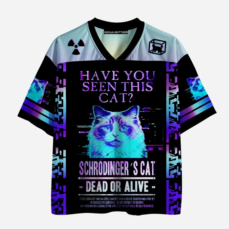 Soulisfree HAVE YOU SEEN THIS CAT? Mesh Jersey