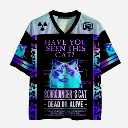 Soulisfree HAVE YOU SEEN THIS CAT? Mesh Jersey