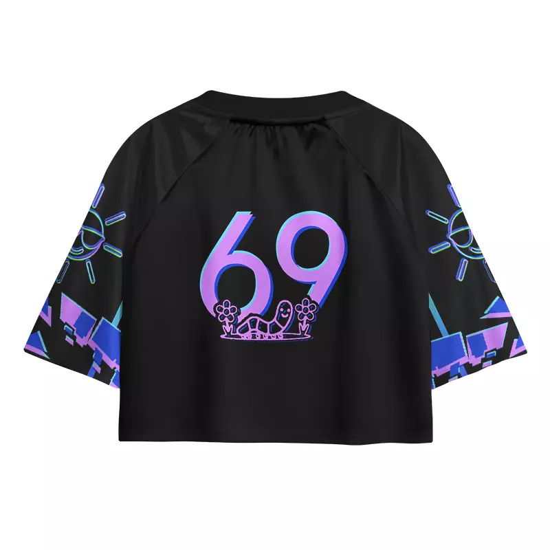Soulisfree WAKE UP SLUTS IT'S TIME TO SIN Unfolding Cropped Jersey