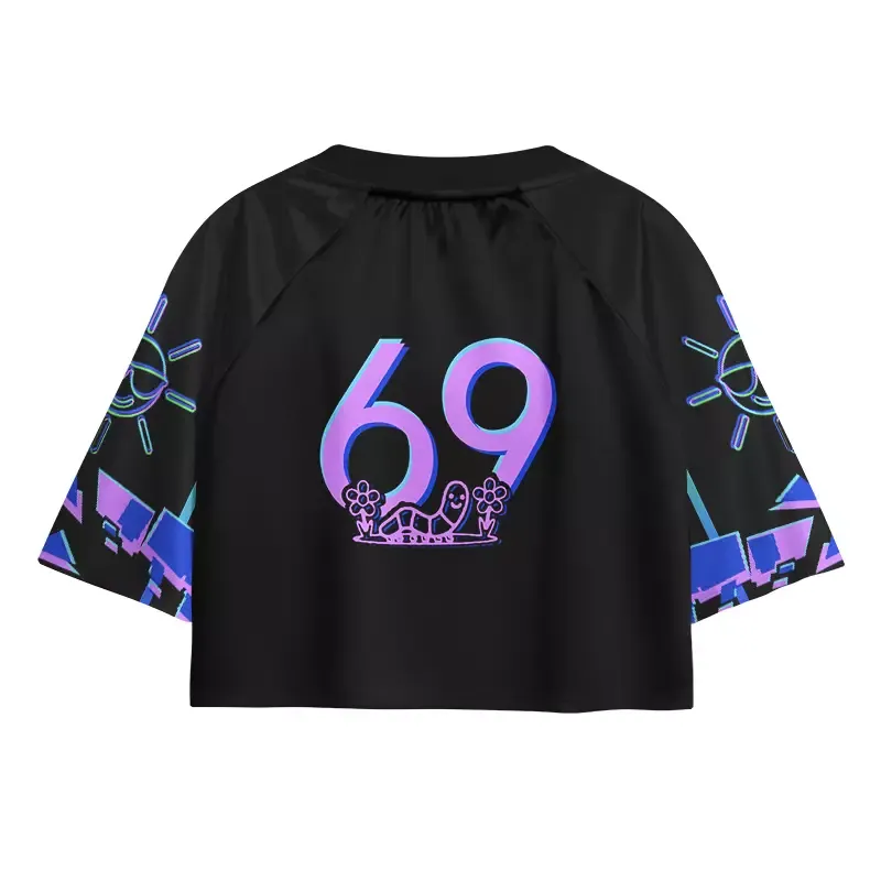 Soulisfree WAKE UP SLUTS IT'S TIME TO SIN Unfolding Cropped Jersey