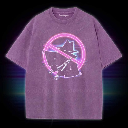 Soulisfree Retro Cyberpunk Spy Washed Tee