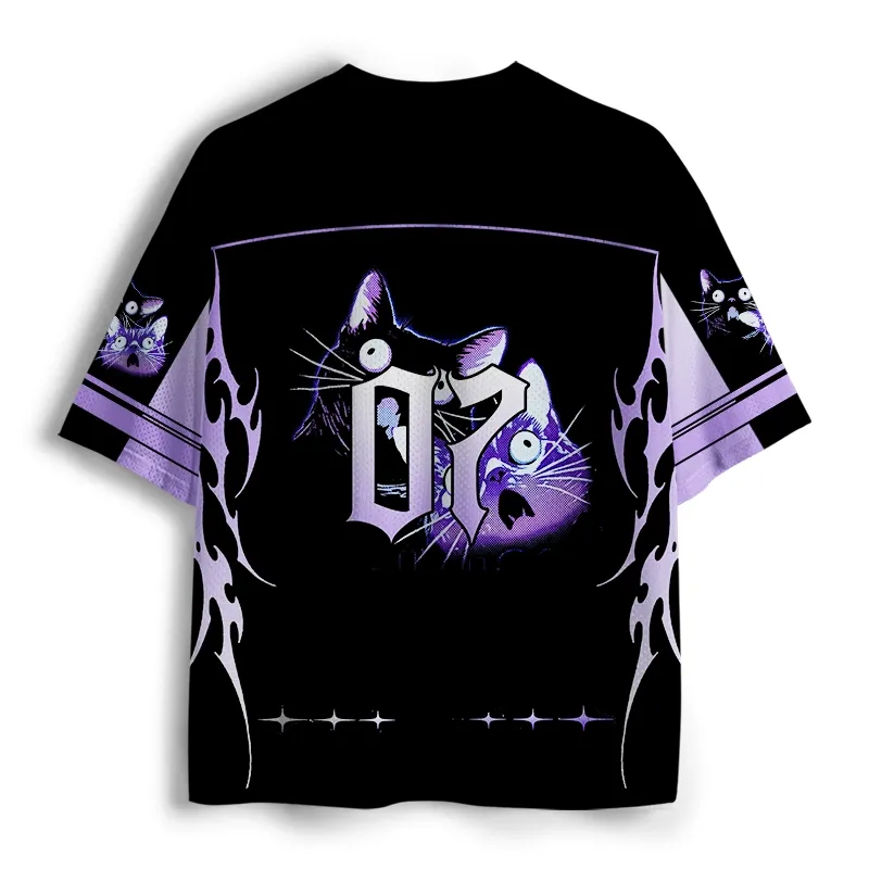 Soulisfree Psychedelic Cat Aesthetic Jersey