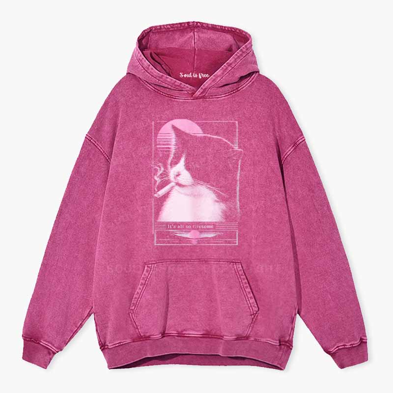 Soulisfree It's All So Tiresome  Washed Hoodie