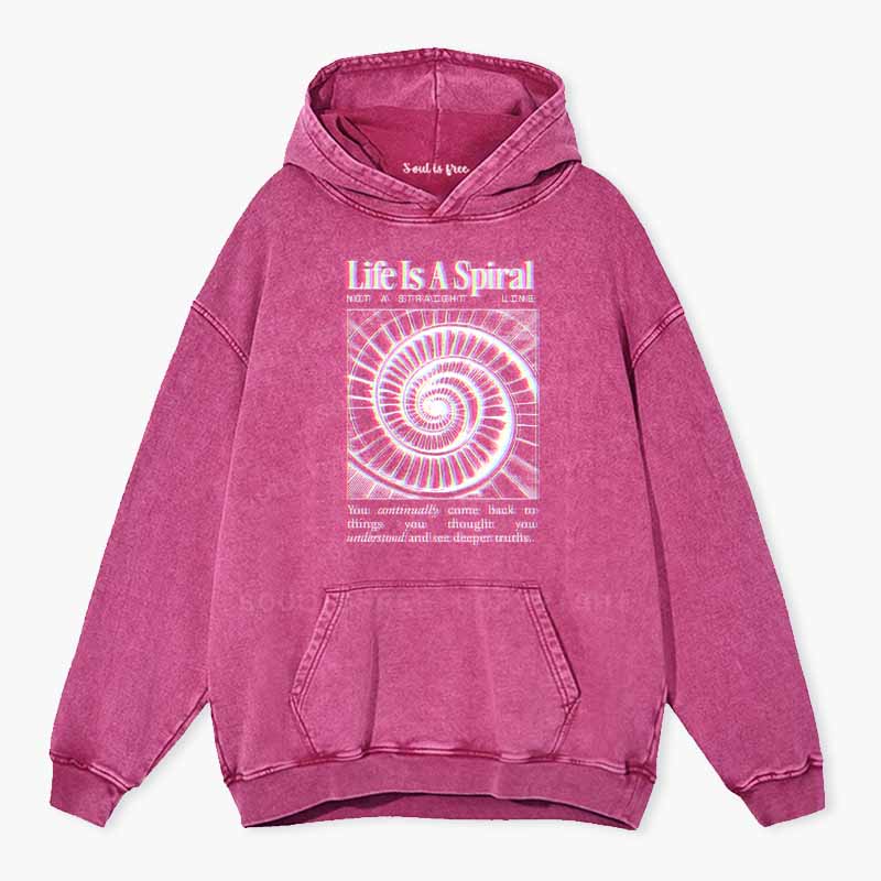 Soulisfree  Life Is A Spiral Washed Hoodie