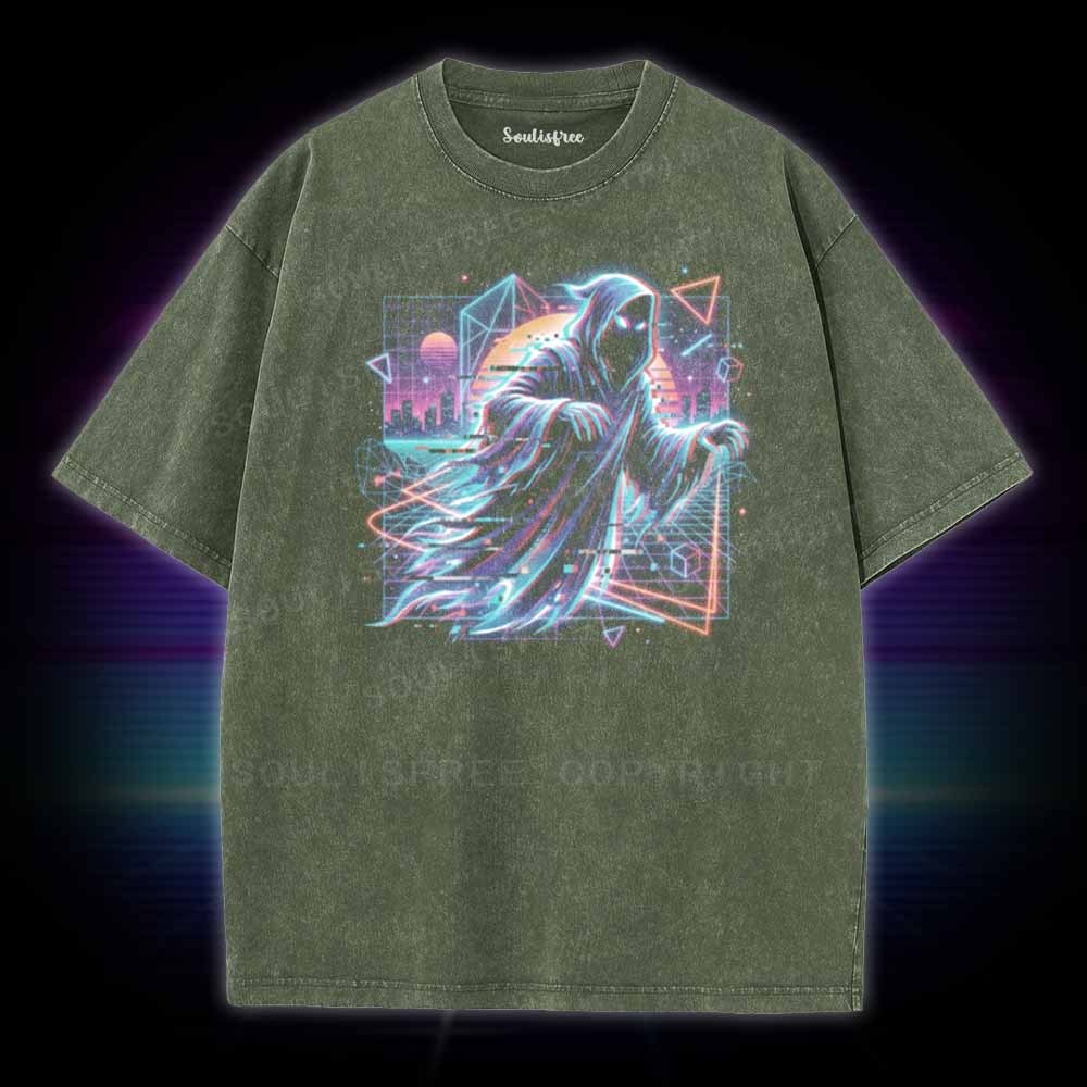 Soulisfree 80s Ghost Glitch Washed Tee