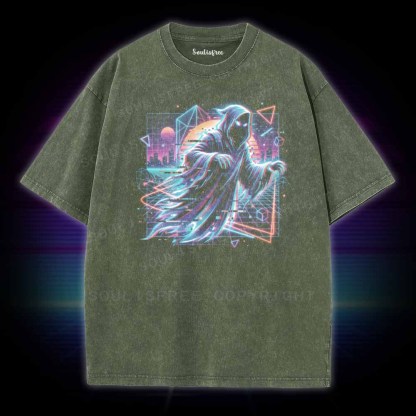 Soulisfree 80s Ghost Glitch Washed Tee
