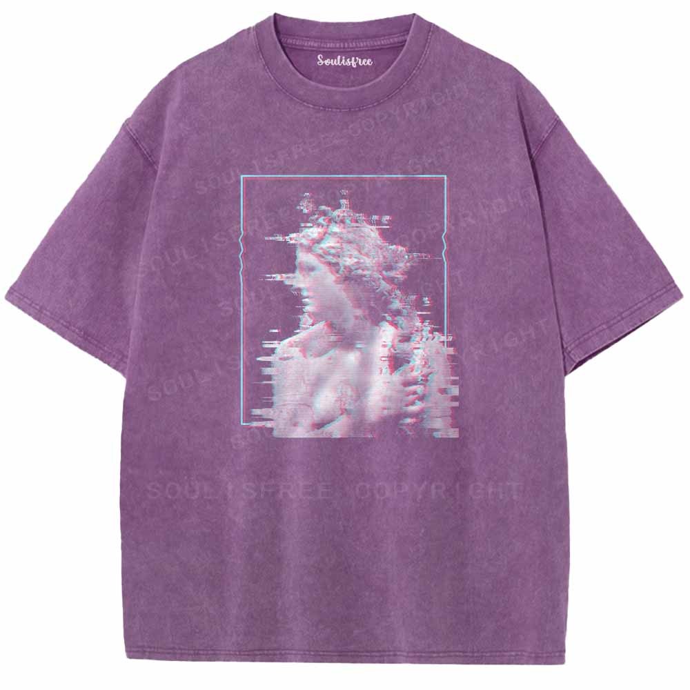 Soulisfree Cyber Classical Statue Washed Tee