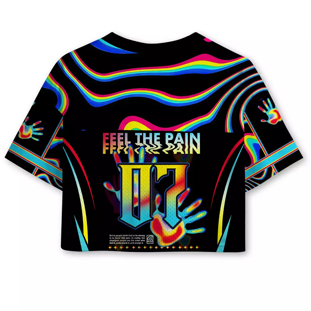 Soulisfree FEEL THE PAIN —Energy Transfer Cropped Mesh Jersey