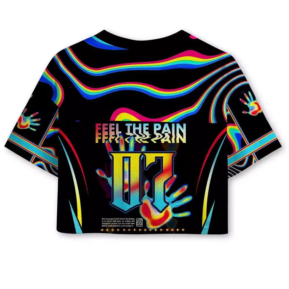 Soulisfree FEEL THE PAIN —Energy Transfer Cropped Mesh Jersey