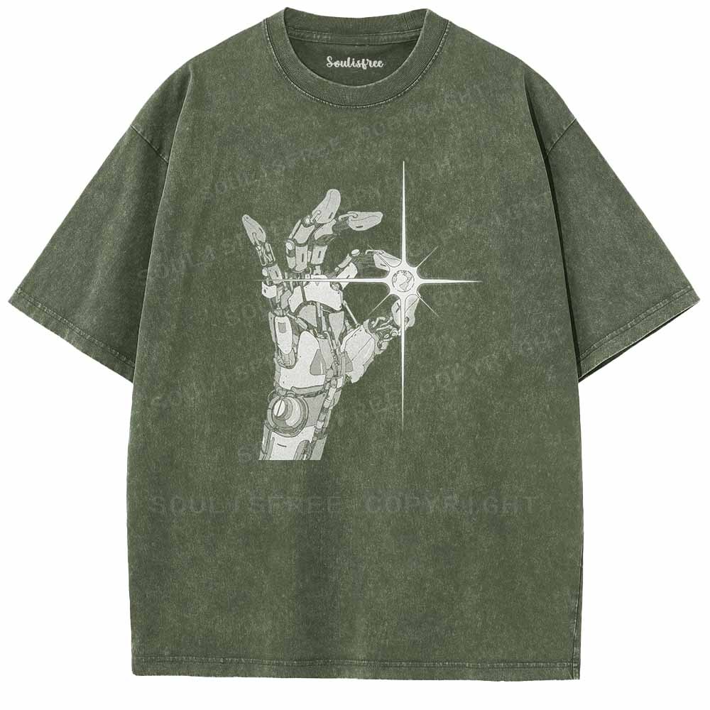 Soulisfree Grasp The Cosmic Light Washed Tee