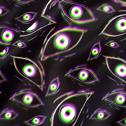 Soulisfree Glitch Vision Satin Mini Dress