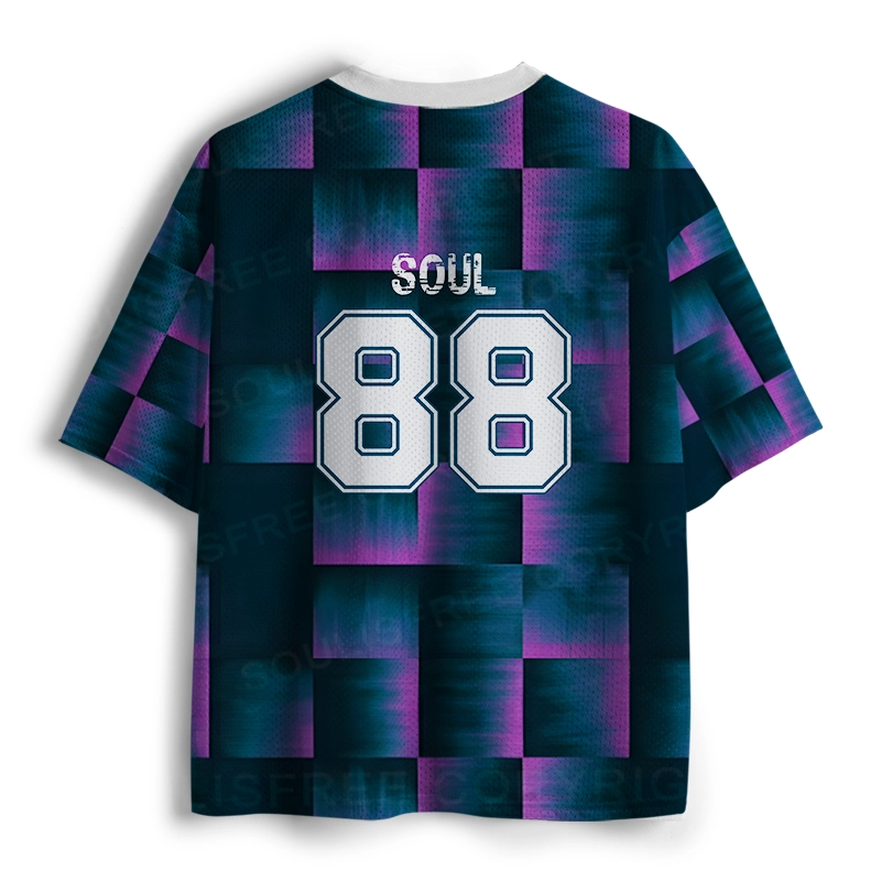 Soulisfree Glitch Plaid Unchained Soul Mesh Jersey