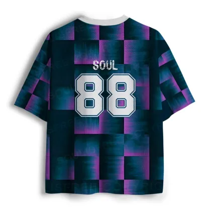 Soulisfree Glitch Plaid Unchained Soul Mesh Jersey