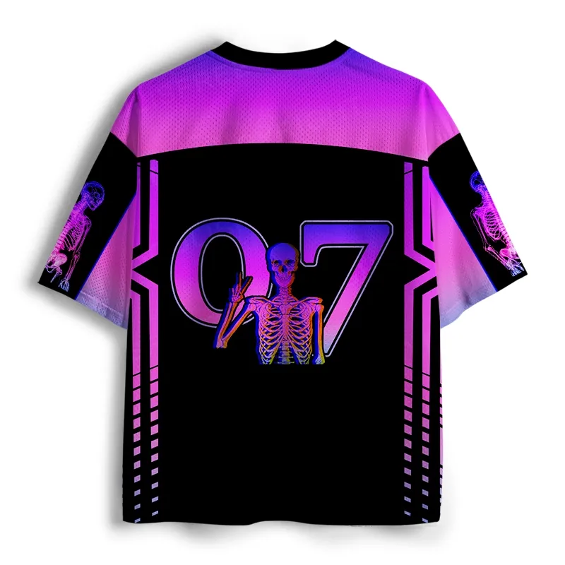 Soulisfree Rave Party Skeleton Mesh Jersey