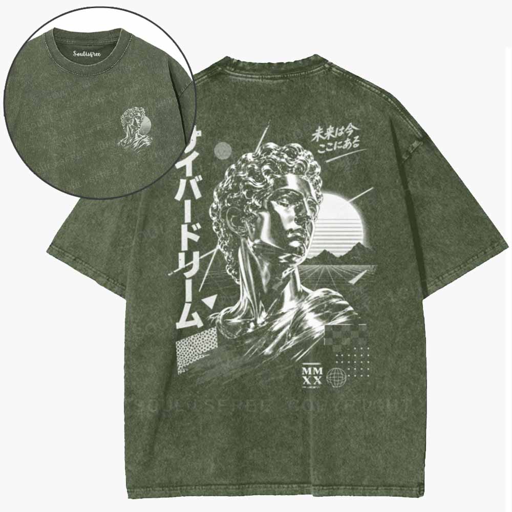 Soulisfree  Dreams Of A Retro Future Washed Tee