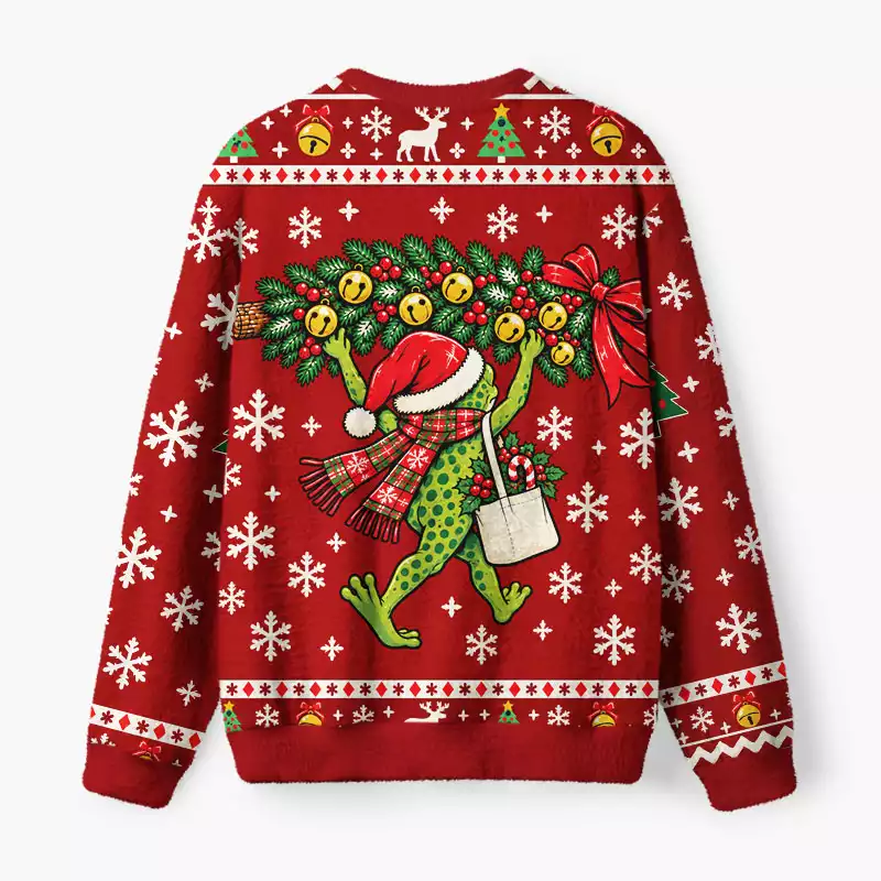 Soulisfree We Jingle At Dawn Fuzzy Crewneck Sweater