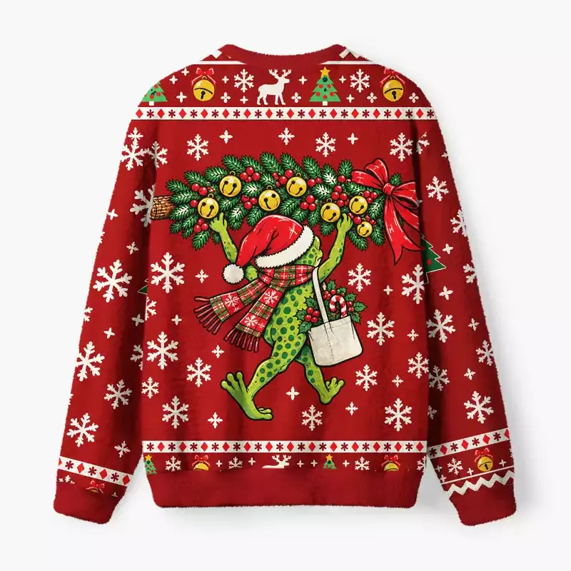 Soulisfree We Jingle At Dawn Fuzzy Crewneck Sweater