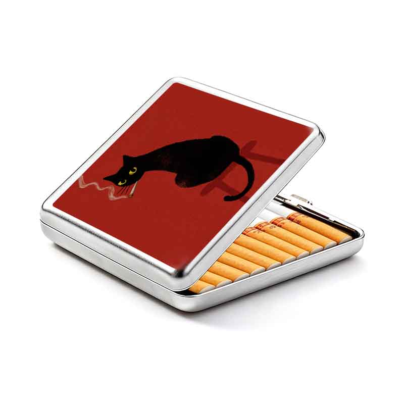 Soulisfree Unbothered Black Cat Metal Pocket Case