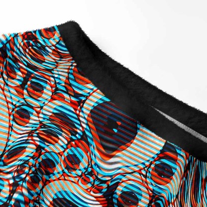 Soulisfree Trippy Optical Vortex Women's Fuzzy Crewneck Sweater