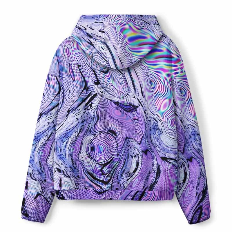 Soulisfree  Hypnotic Purple Vortex All-Over Print Hoodie