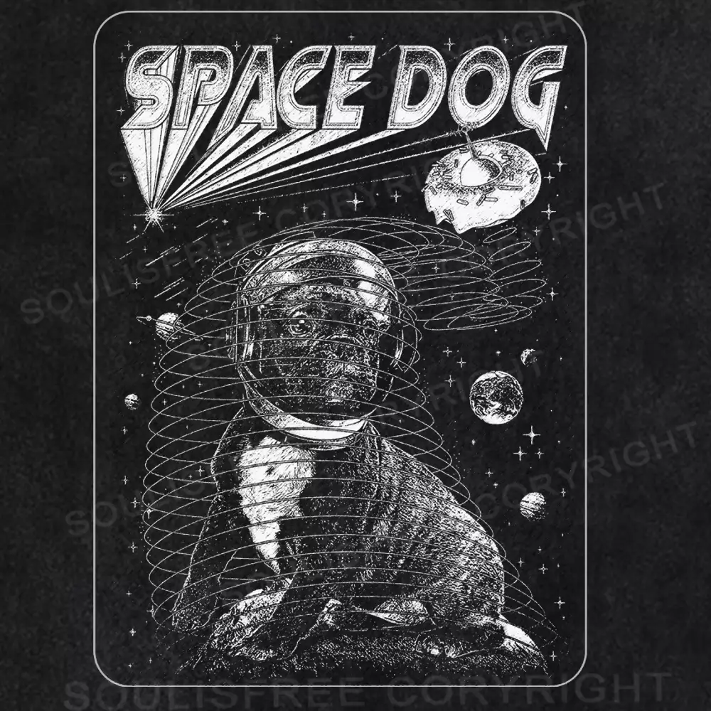Space Dog Washed Space T-shirt