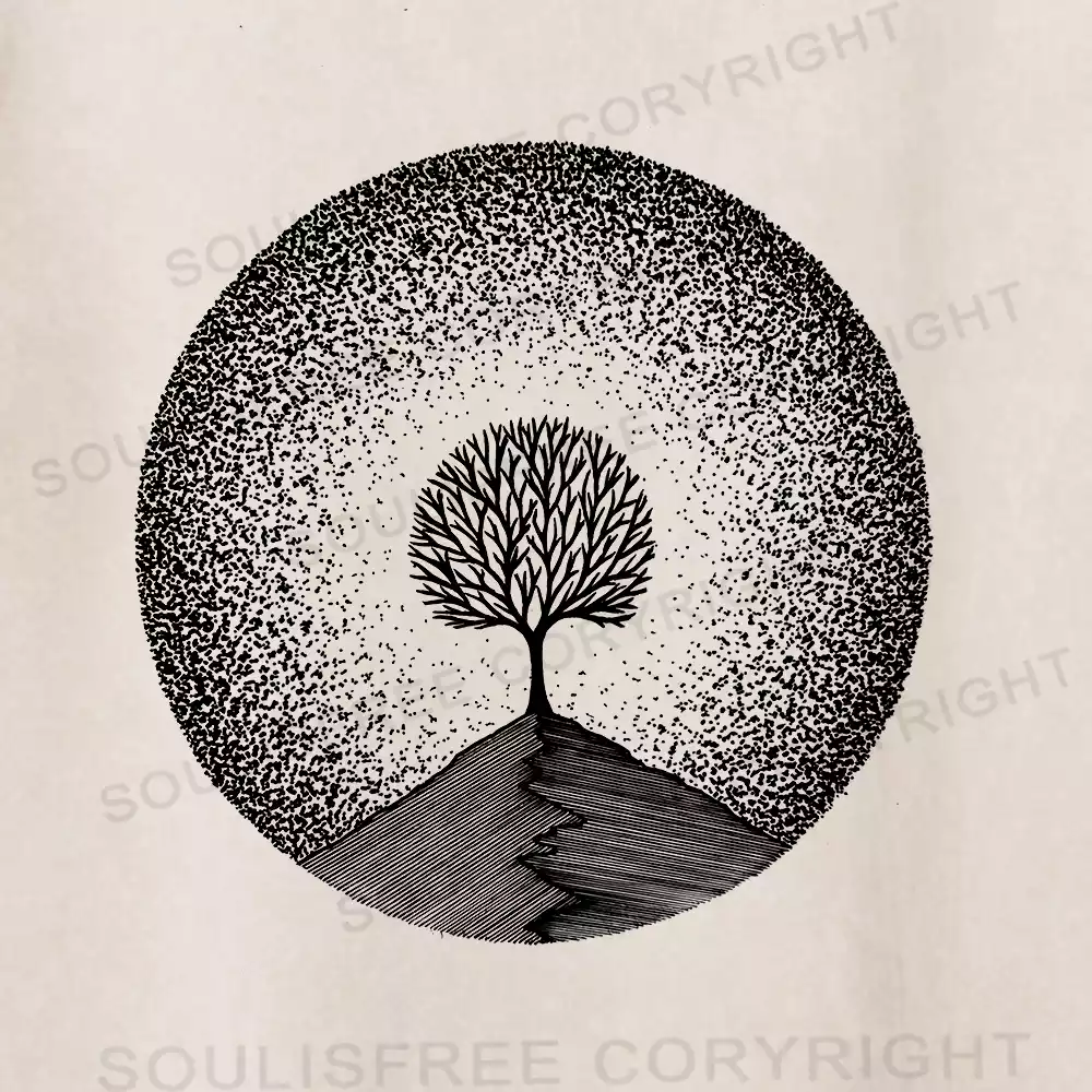 Mountain Range Washed Space T-shirt