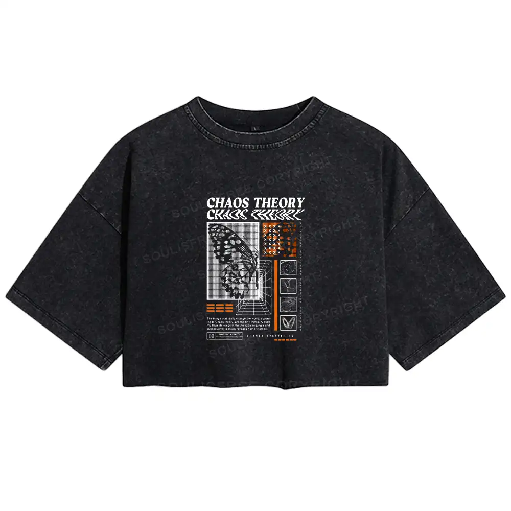 Chaos Theory Washed Crop T-shirt