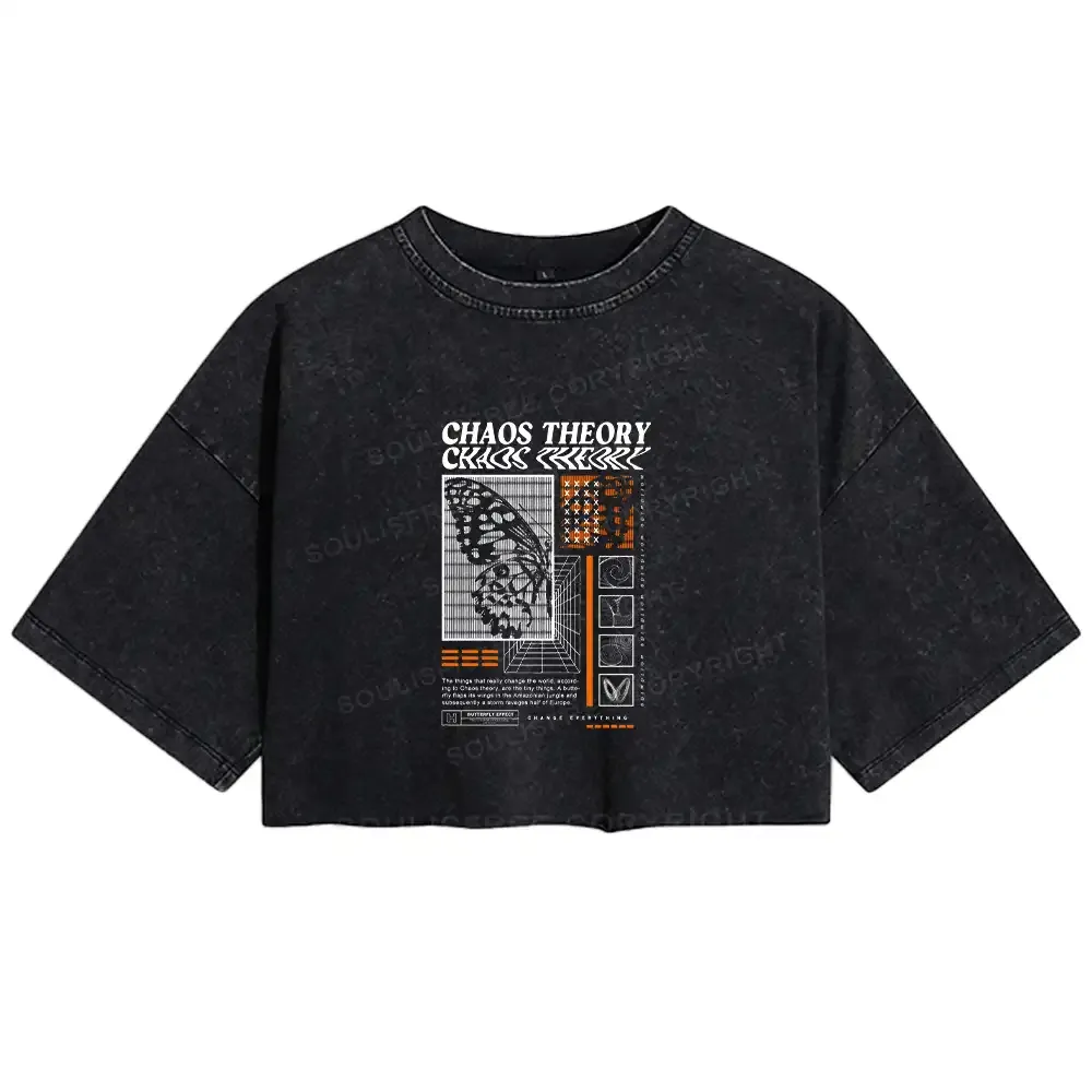 Designed Chaos Theory Washed Crop T-shirt