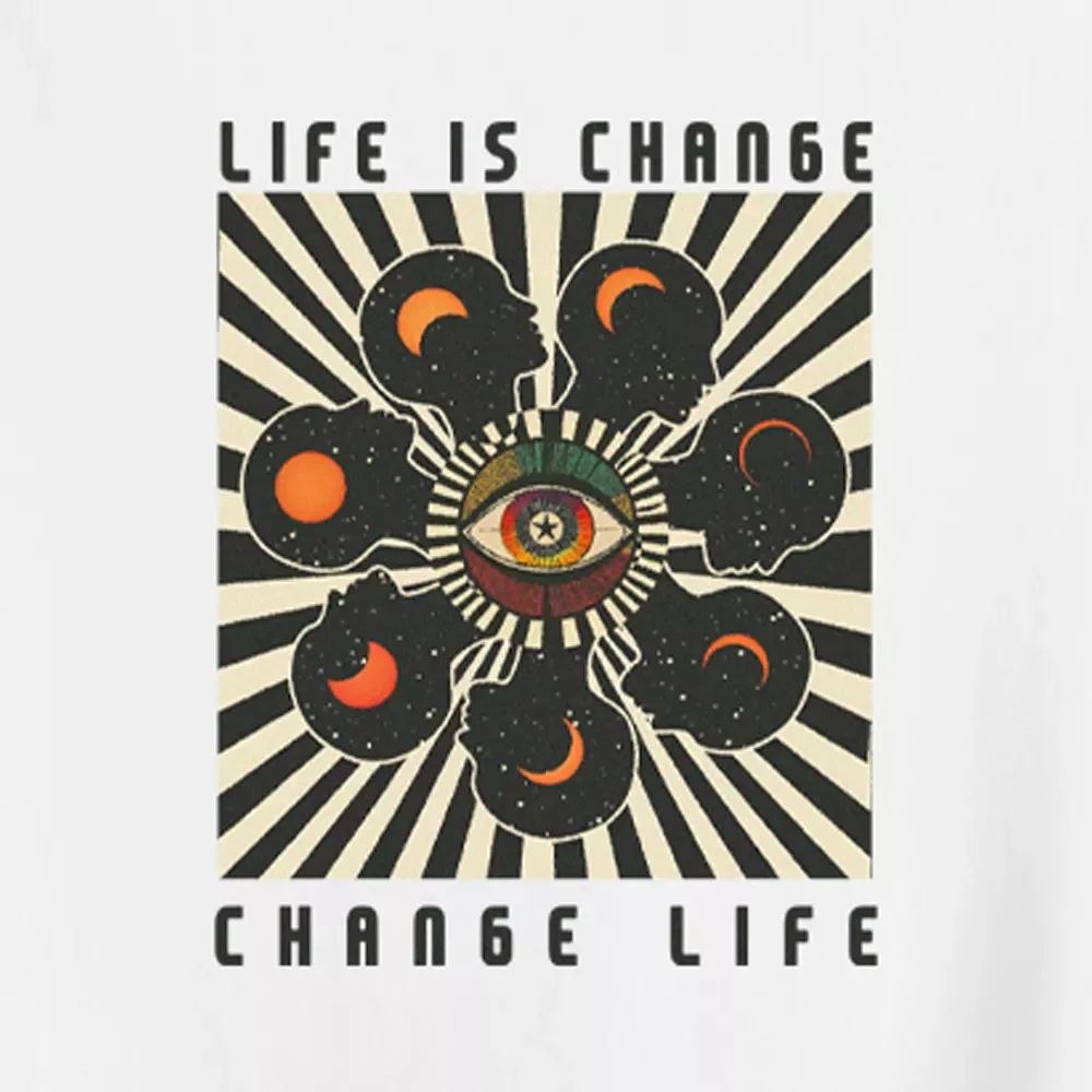 LIFE IS CHANGE, CHANGE LIFE Crop Top 