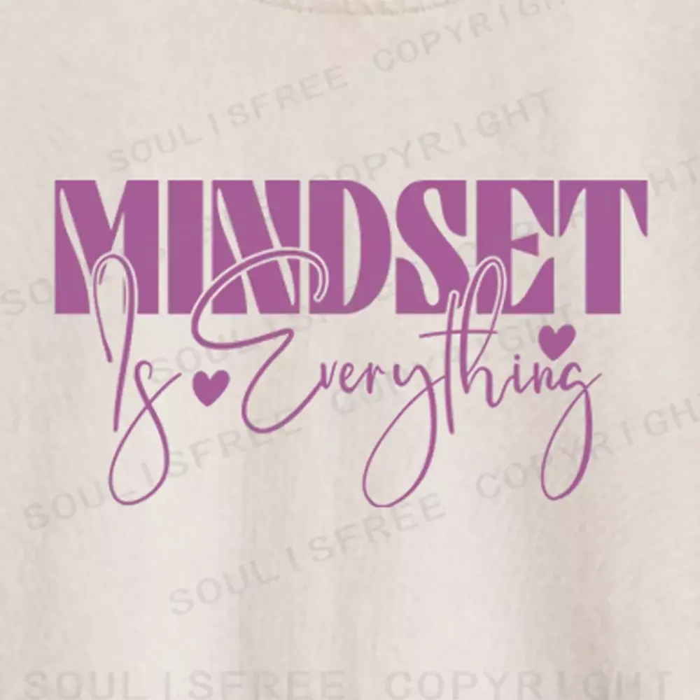 Mindset Is Everything Washed Crop T-shirt