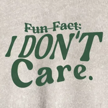 FUN FACT: I don’t care Washed Cropped Sweatshirt